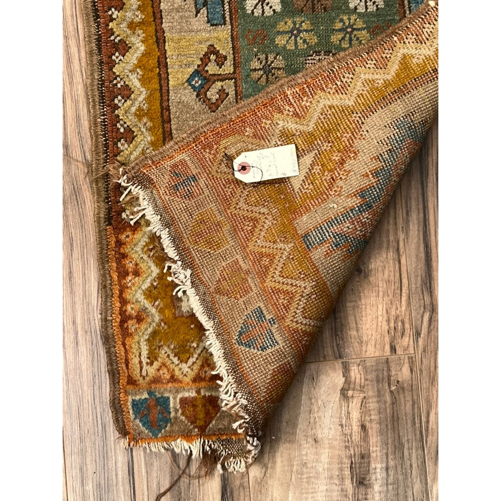 Antique Turkish Konya Yastik Tribal Rug c. Late 19th Century 1’8 x 2’9