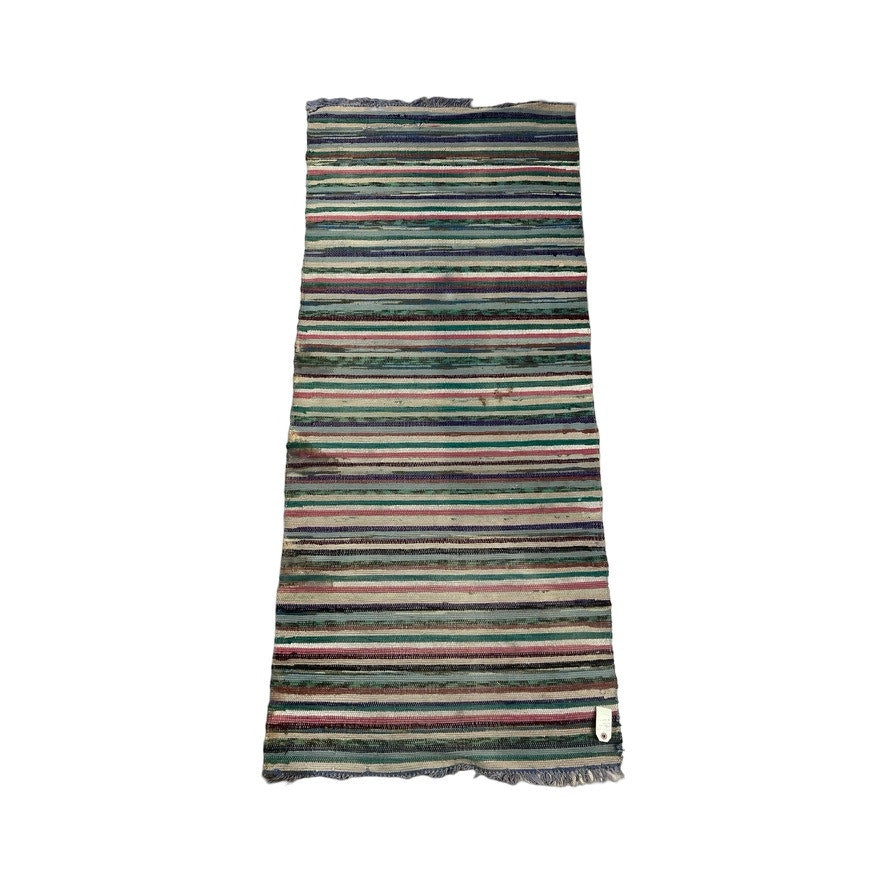 Antique American Rag Rug c. Early 20th Century 2’7 x 5’9