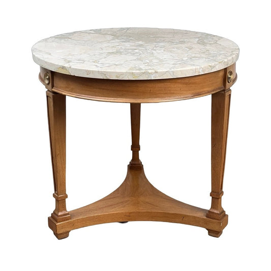 Vintage French Empire Style Marble Top End Table