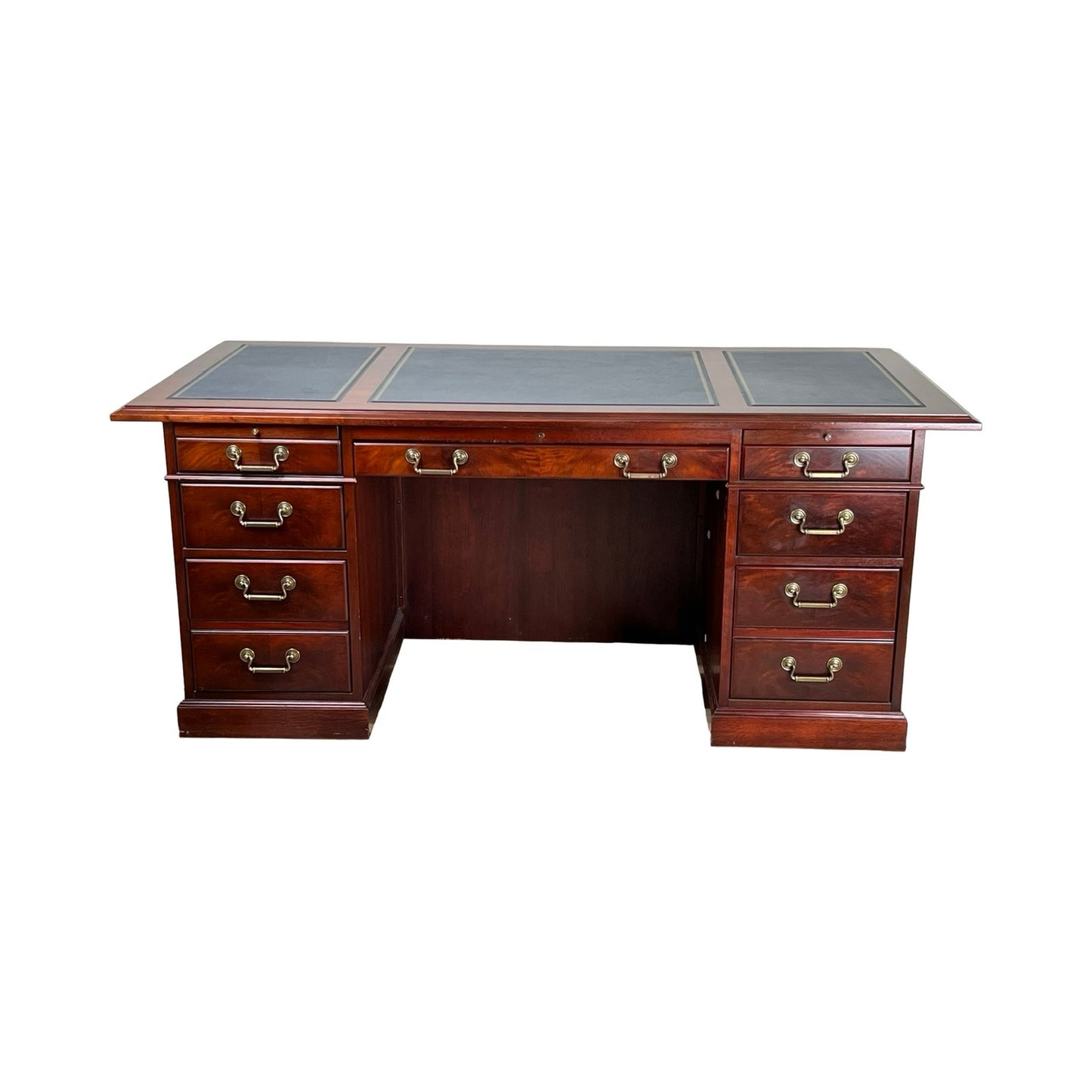 Vintage Mahogany Executive Desk by Kimball Purportedly Formerly Belonging to the CEO of MassMutual