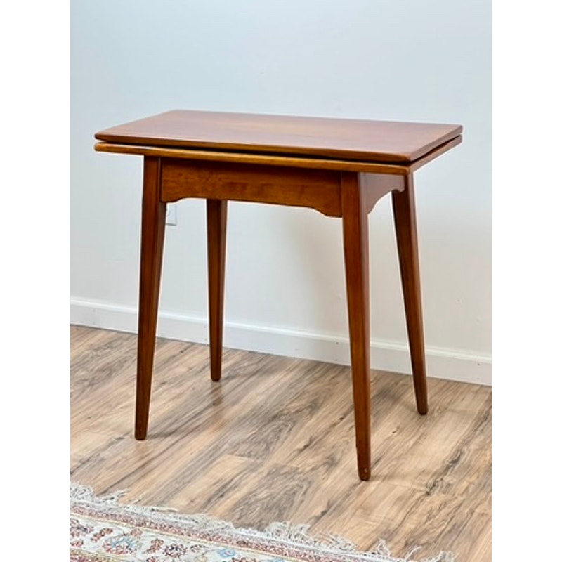 Vintage Mid-Century Rock Maple Game Table by Cushman