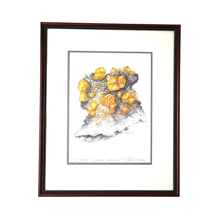Limited Edition Print “Chabazite Lane Quarry Northfield MA.” Signed and Numbered Fredrick C. Wilda 3/30