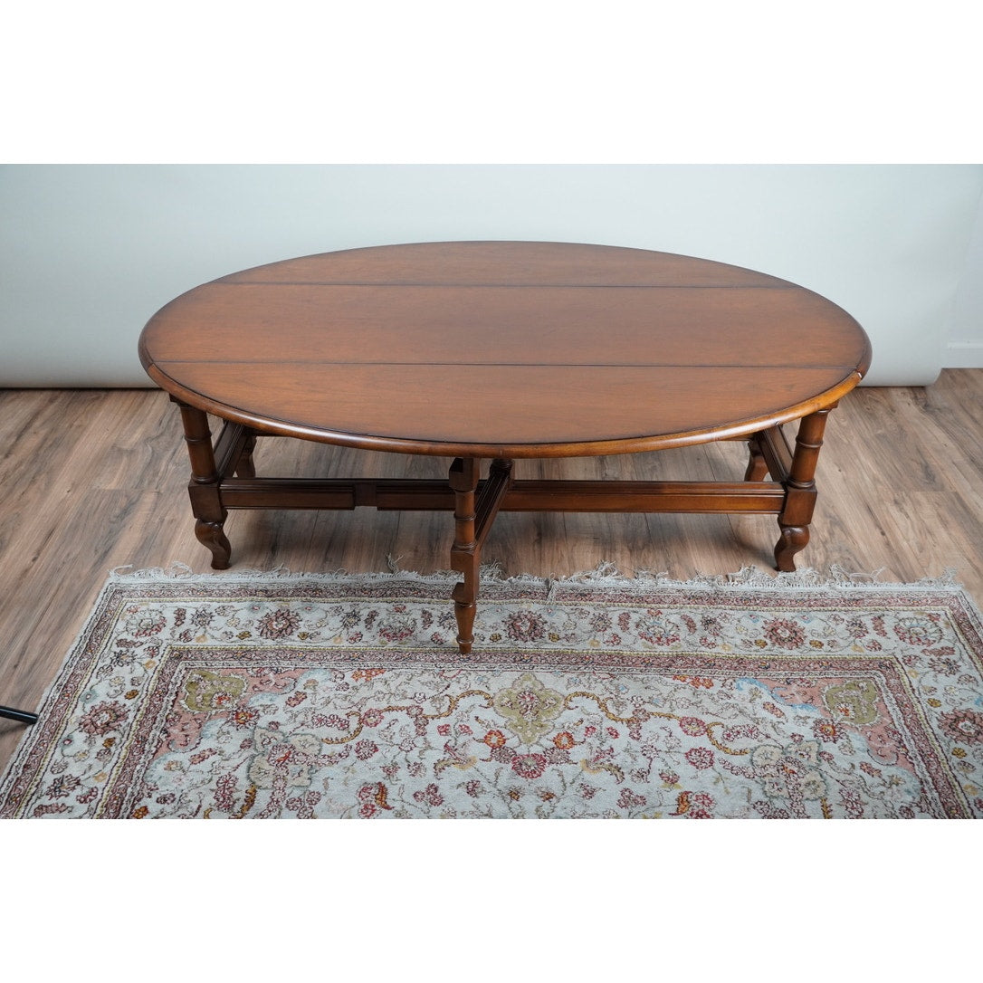 Vintage Cherry Drop Leaf Cocktail Table by Drexel Heritage