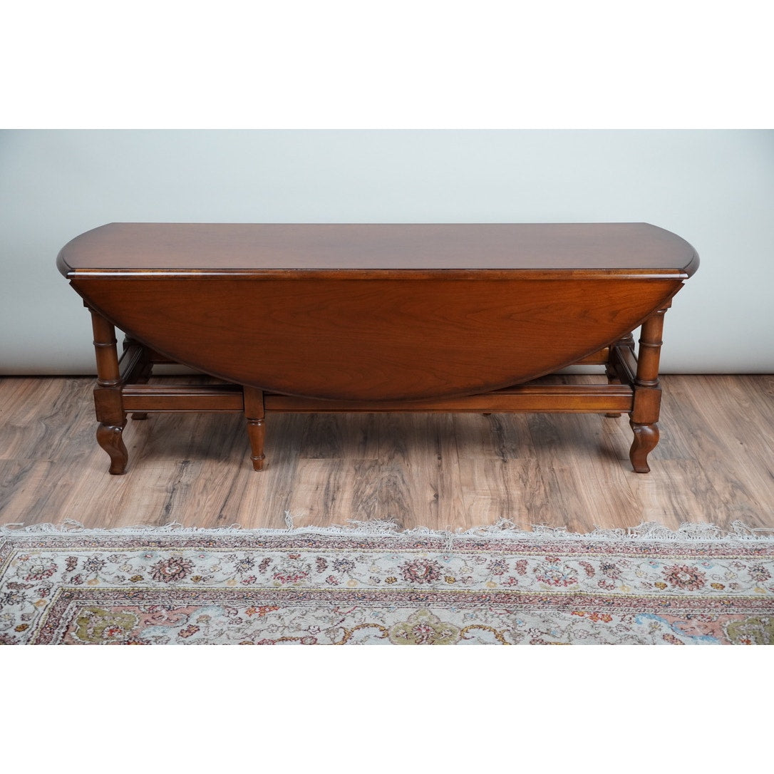 Vintage Cherry Drop Leaf Cocktail Table by Drexel Heritage