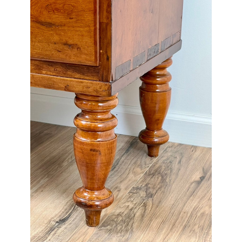 Antique Sheraton Cherry Fold Over Secretary with Blind Door Top c. 19th Century