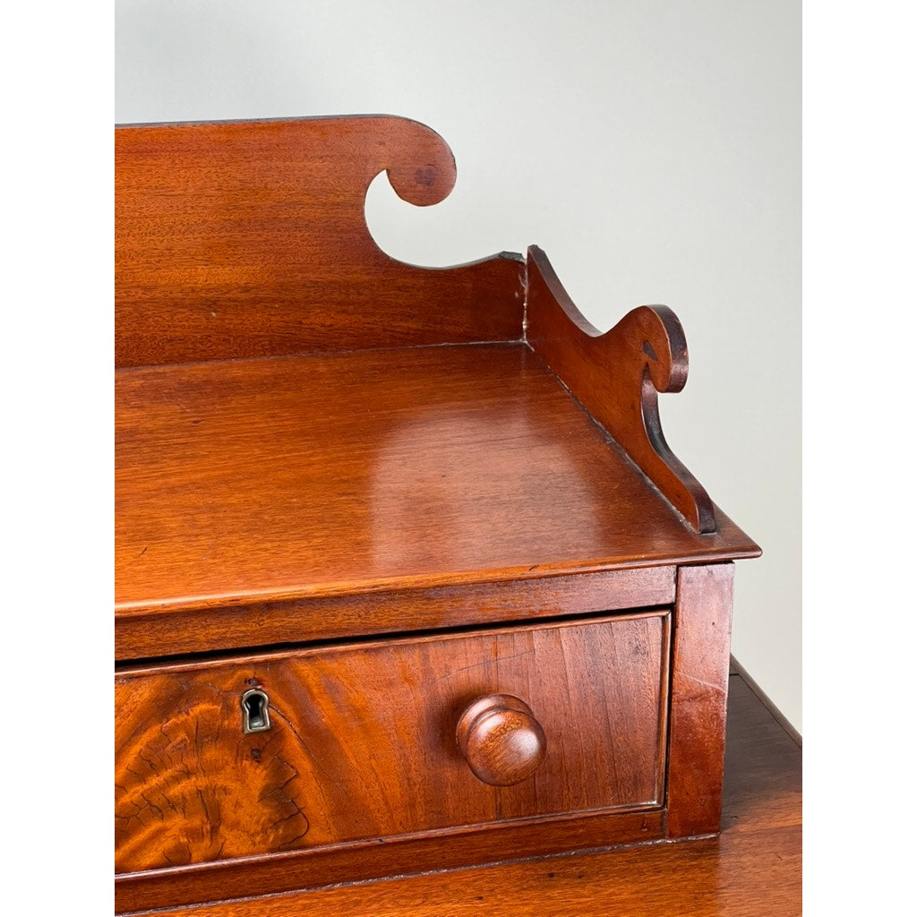 Antique Federal Period Mahogany Sheraton Deck Top Chest of Drawers c. 1820