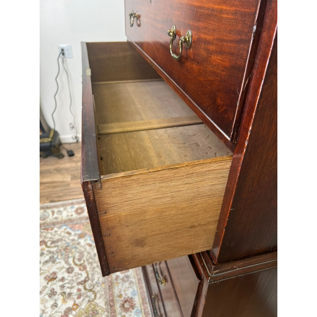 Antique George III Mahogany Chest of Drawers with Butlers Secretary c. Late 18th Century