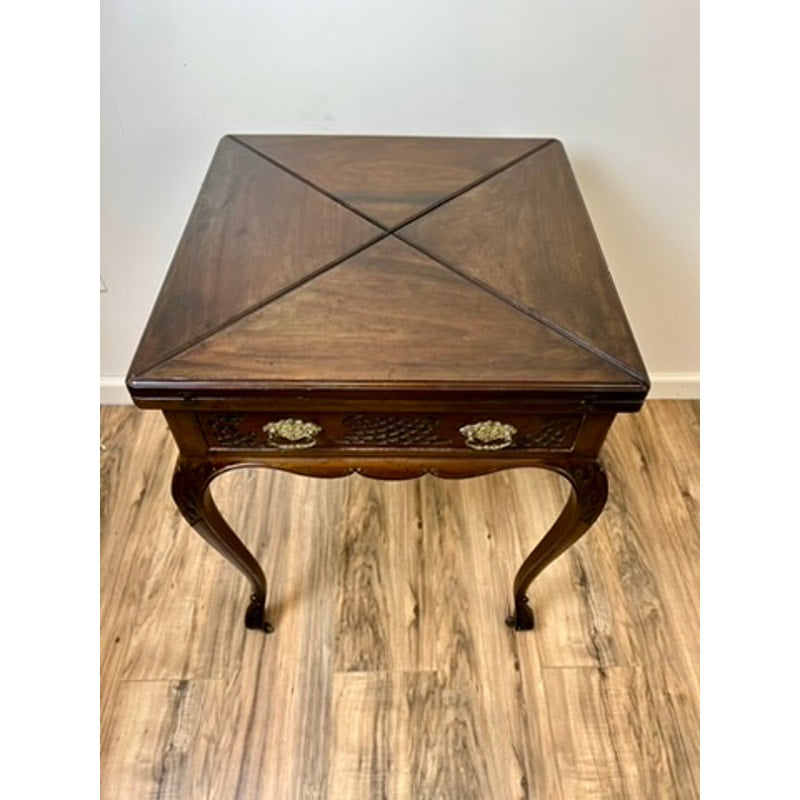 Antique 19th Century Louis XV Style Mahogany Handkerchief Game Table