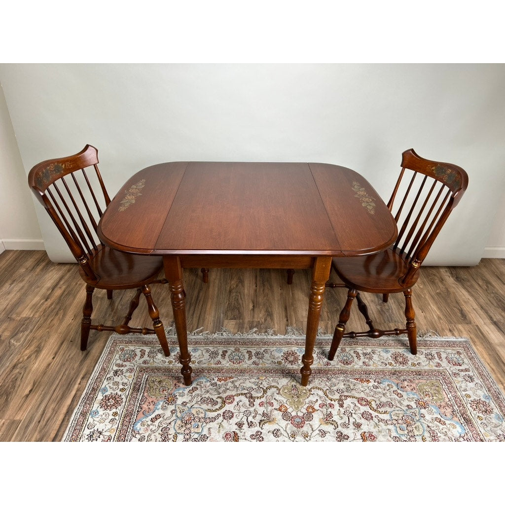 Vintage Hitchcock Maple Drop Leaf Breakfast Table and Matching Side Chairs