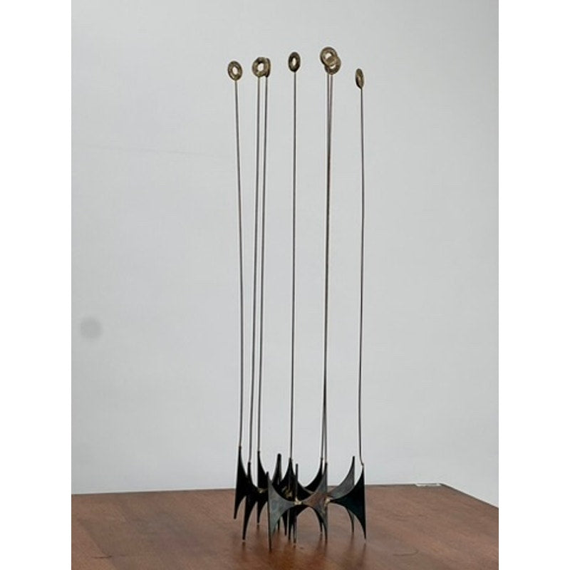 Mid-Century Modern Brutalist Kinetic Sculpture Attr. Curtis Jere c. 1970