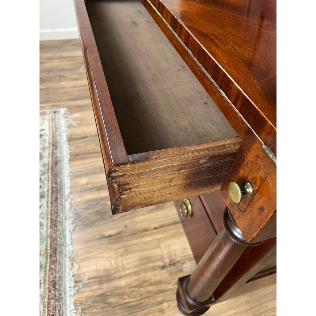 Antique Late Federal Period Mahogany Plantation Secretary and Bookcase c. Late 1830s