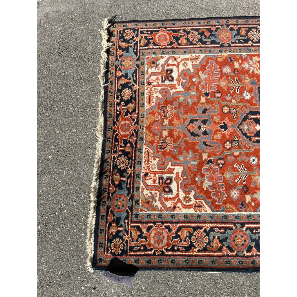 Vintage Heriz Persian Area Rug 4x6