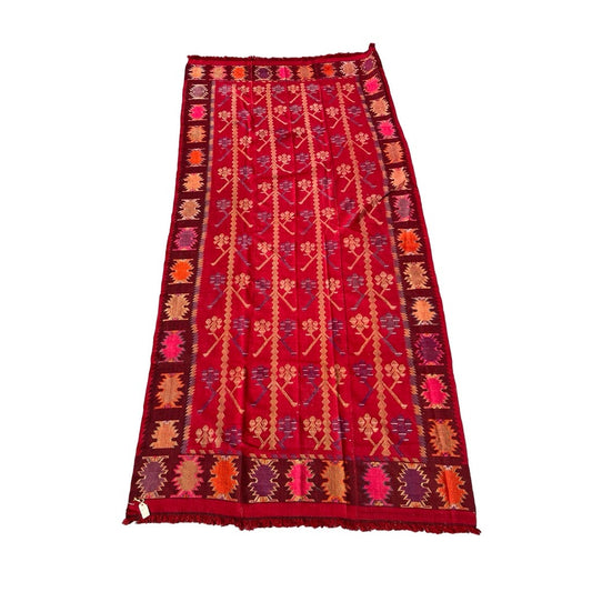 Vintage Handmade Bulgarian Thracian Kilim Flat Weave Rug c. Early 20th Century 5’4 x 11’7
