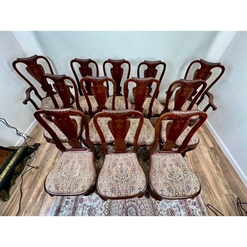 Set of 12 George II Style Mahogany Dining Chairs c. Early 20th C.