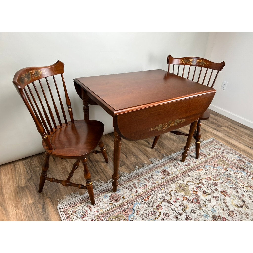 Vintage Hitchcock Maple Drop Leaf Breakfast Table and Matching Side Chairs