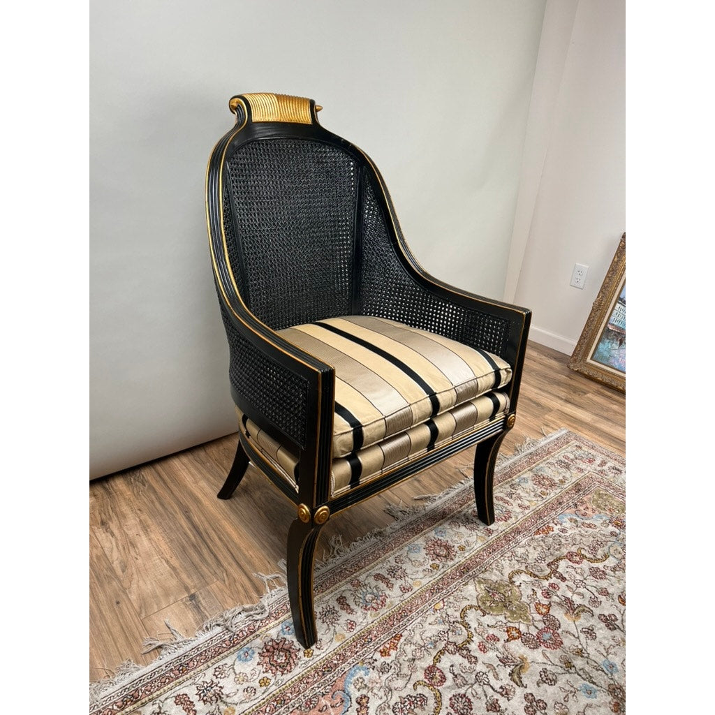 Vintage French Empire Style Saber Leg Arm Chair