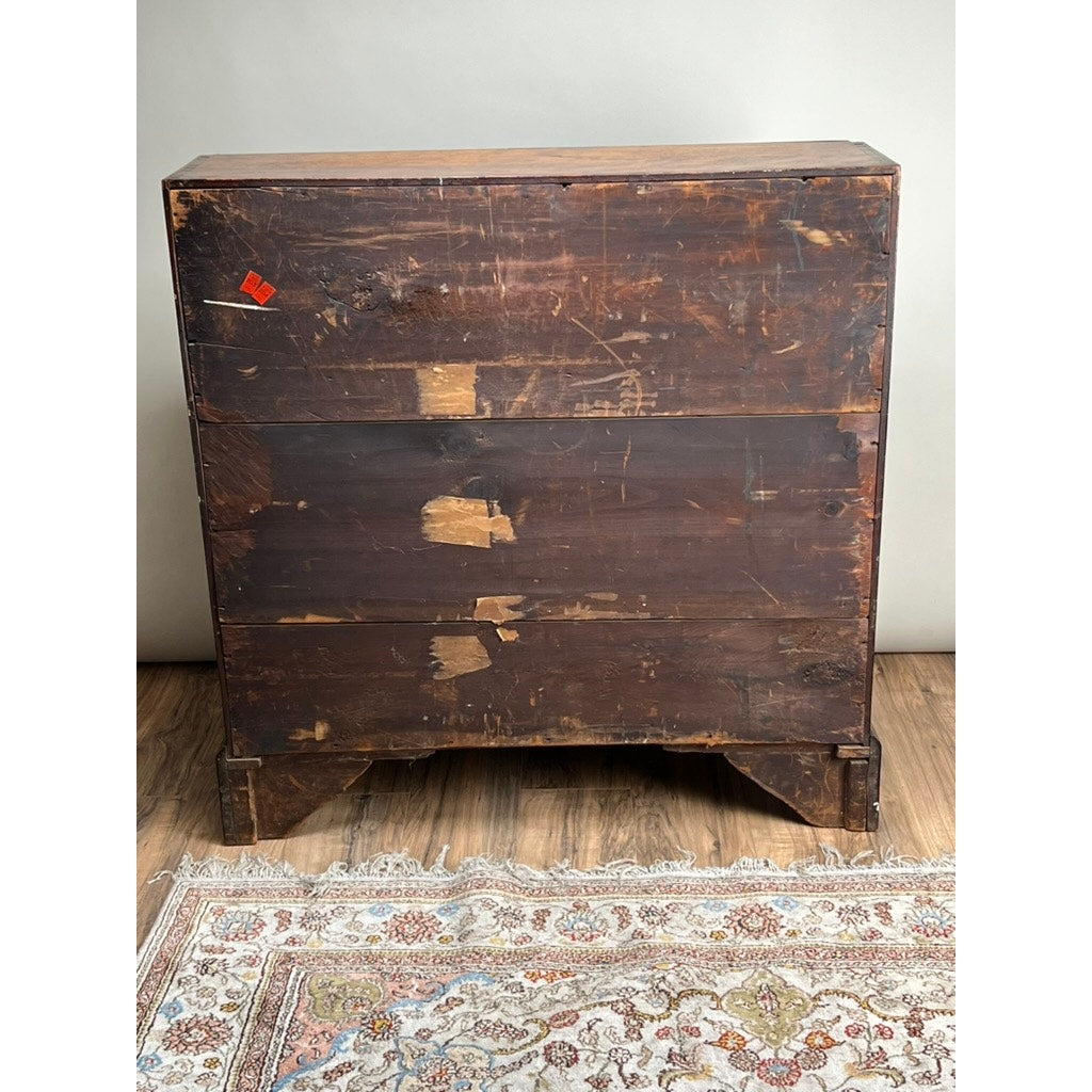 Antique Late 18th Century Massachusetts Mahogany Chippendale Oxbow Secretary