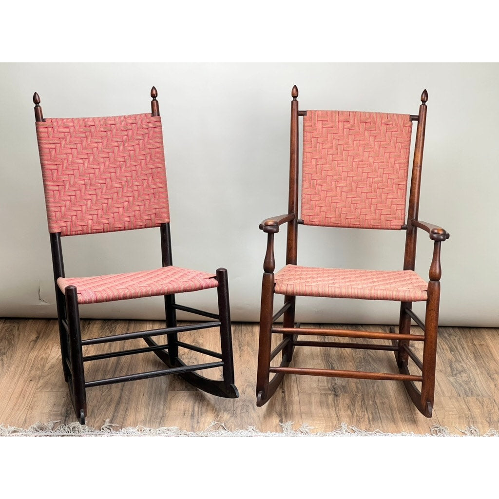 Vintage Pair Mt. Lebanon No. 3 Tape Seat Shaker Rockers