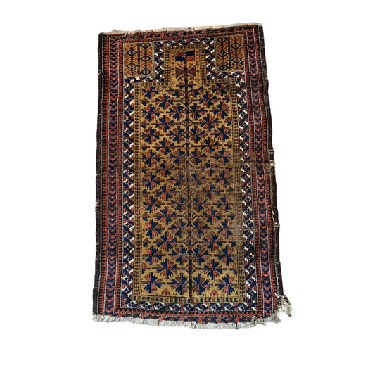 Antique Baluch Khorasan Prayer Rug c. Late 19th Century 2’11 x 4’11