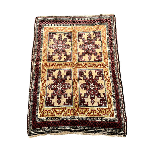 Antique Turkish Area Rug c. Early 20th Century 4’10 x 6’10