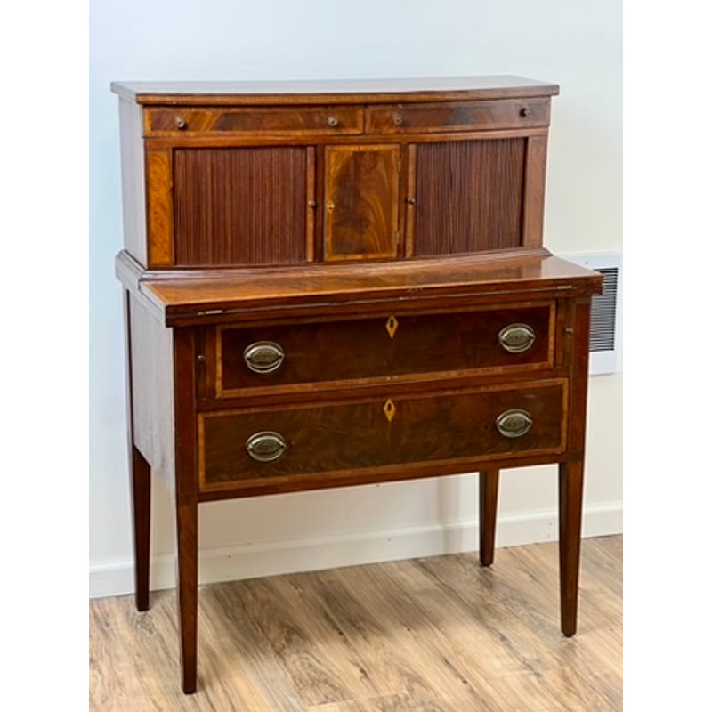 Antique Federal Mahogany Tambour Secretary c. 1830