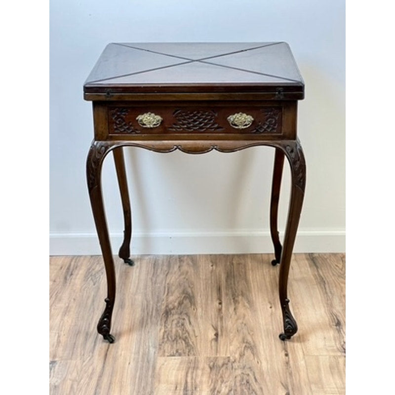 Antique 19th Century Louis XV Style Mahogany Handkerchief Game Table