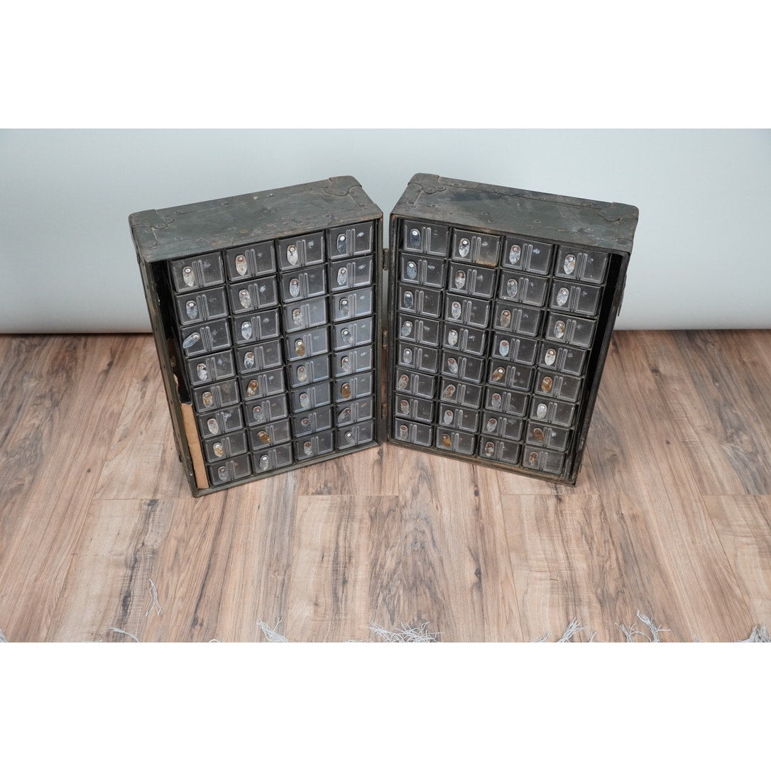 Vintage MIL-C-4710 Multi-drawer Spare Parts Cabinet from Westover AFB
