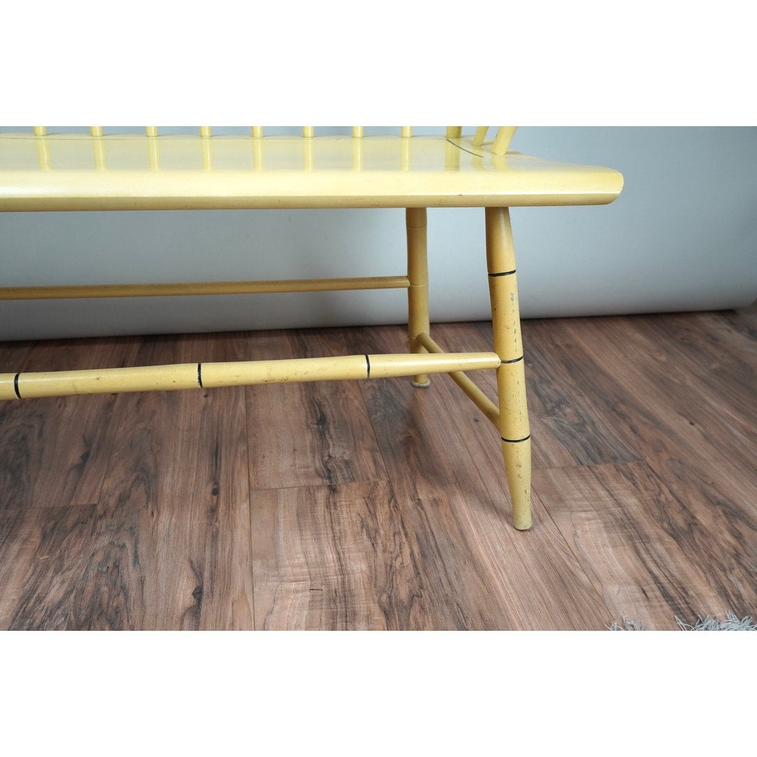 Vintage Hitchcock White Harvest Deacons Bench