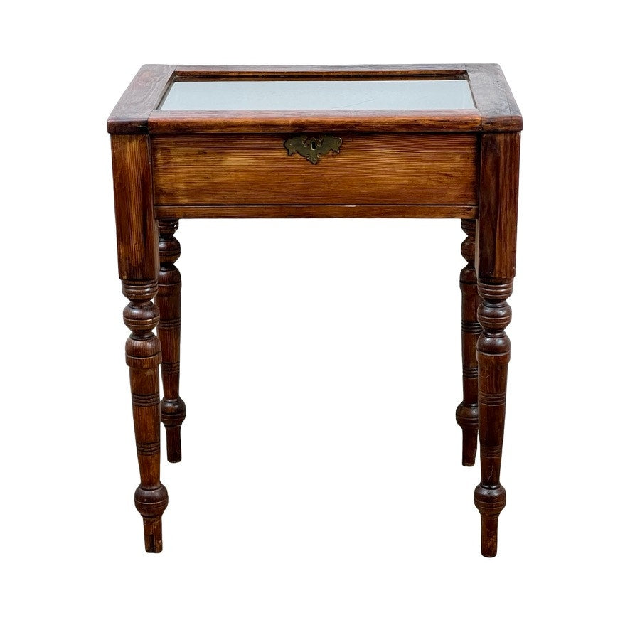 Antique Mid 19th Century Italian Curio End Table