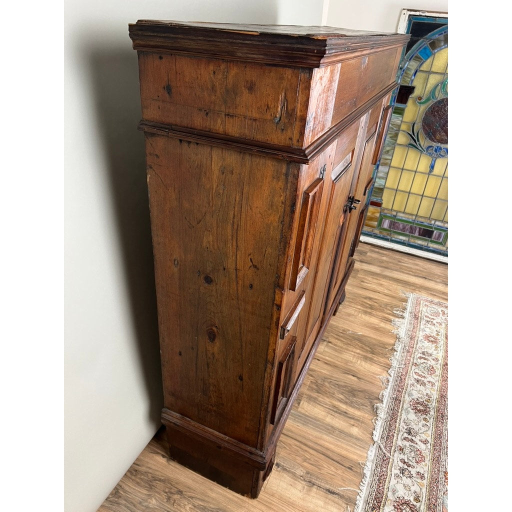 Antique Continental Pine Cupboard Probably German c. Early 18th Century