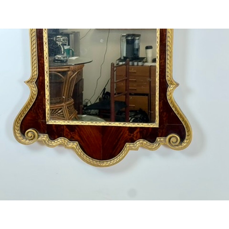 Antique American Federal Parcel-gilt Mahogany Wall Mirror c. 1830