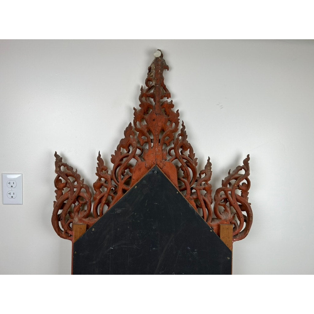 Antique Giltwood Burmese Shrine Mirror c. 19th Century
