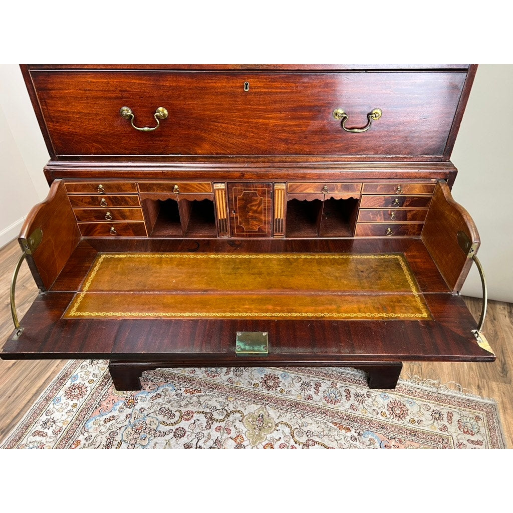 Antique George III Mahogany Chest of Drawers with Butlers Secretary c. Late 18th Century