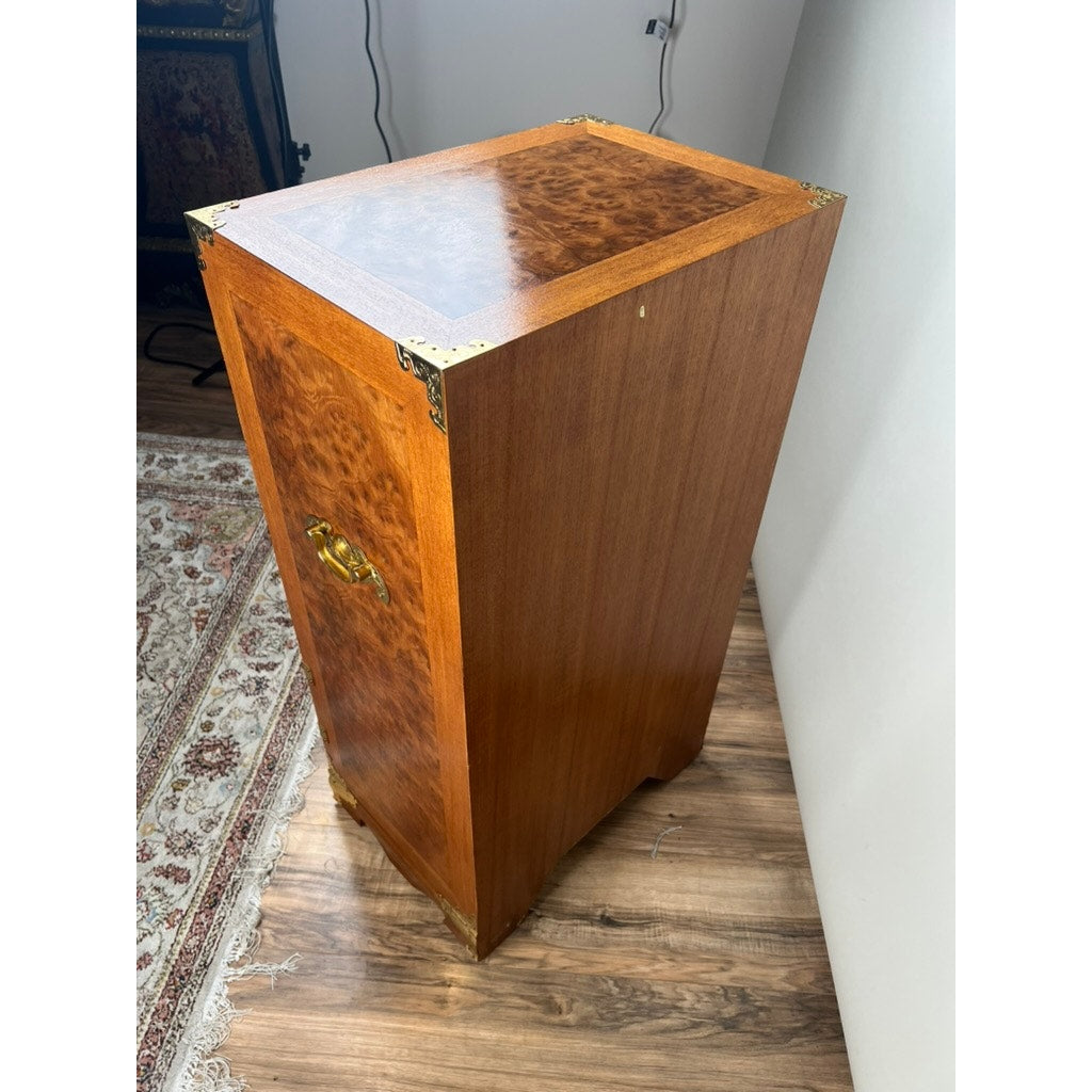 Vintage Korean Elm Burl Brass Bound Bandaji Scholars Chest