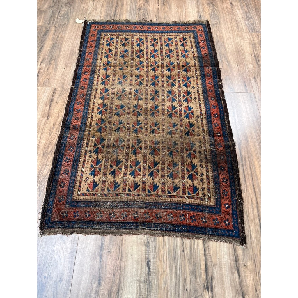 Antique Arab Baluch Rug c. Early 19th Century 3’2 x 5’2