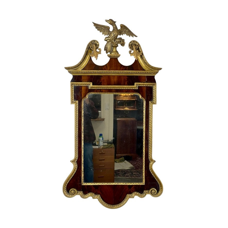 Antique American Federal Parcel-gilt Mahogany Wall Mirror c. 1830