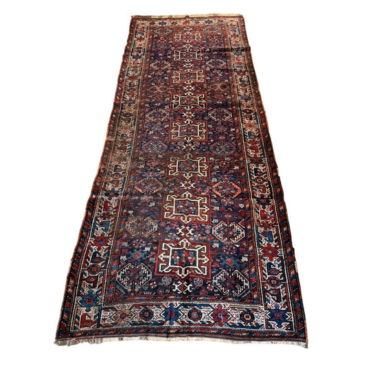 Antique Southwest Persian Khamseh Rug c. Late-19th Century – 3’7” x 9’1”