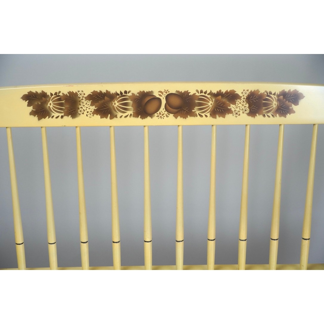 Vintage Hitchcock White Harvest Deacons Bench
