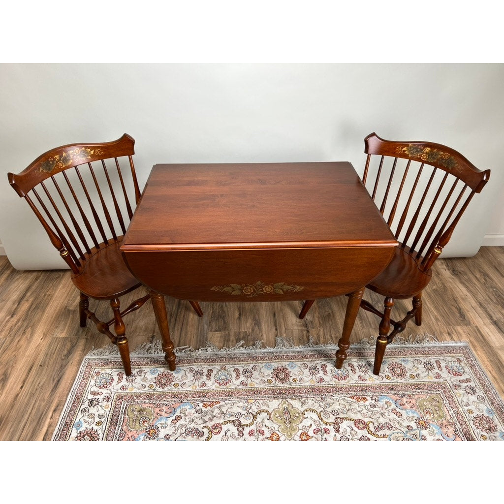 Vintage Hitchcock Maple Drop Leaf Breakfast Table and Matching Side Chairs