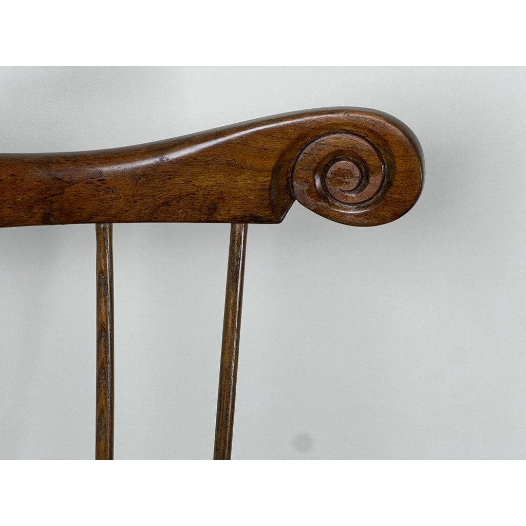 Pair of Stickley Windsor chairs in warm cherry finish with light wear