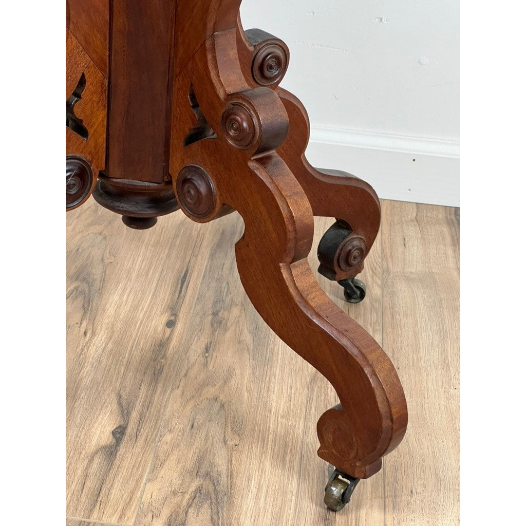 Antique Victorian Oval Marble Top Table c. 1880