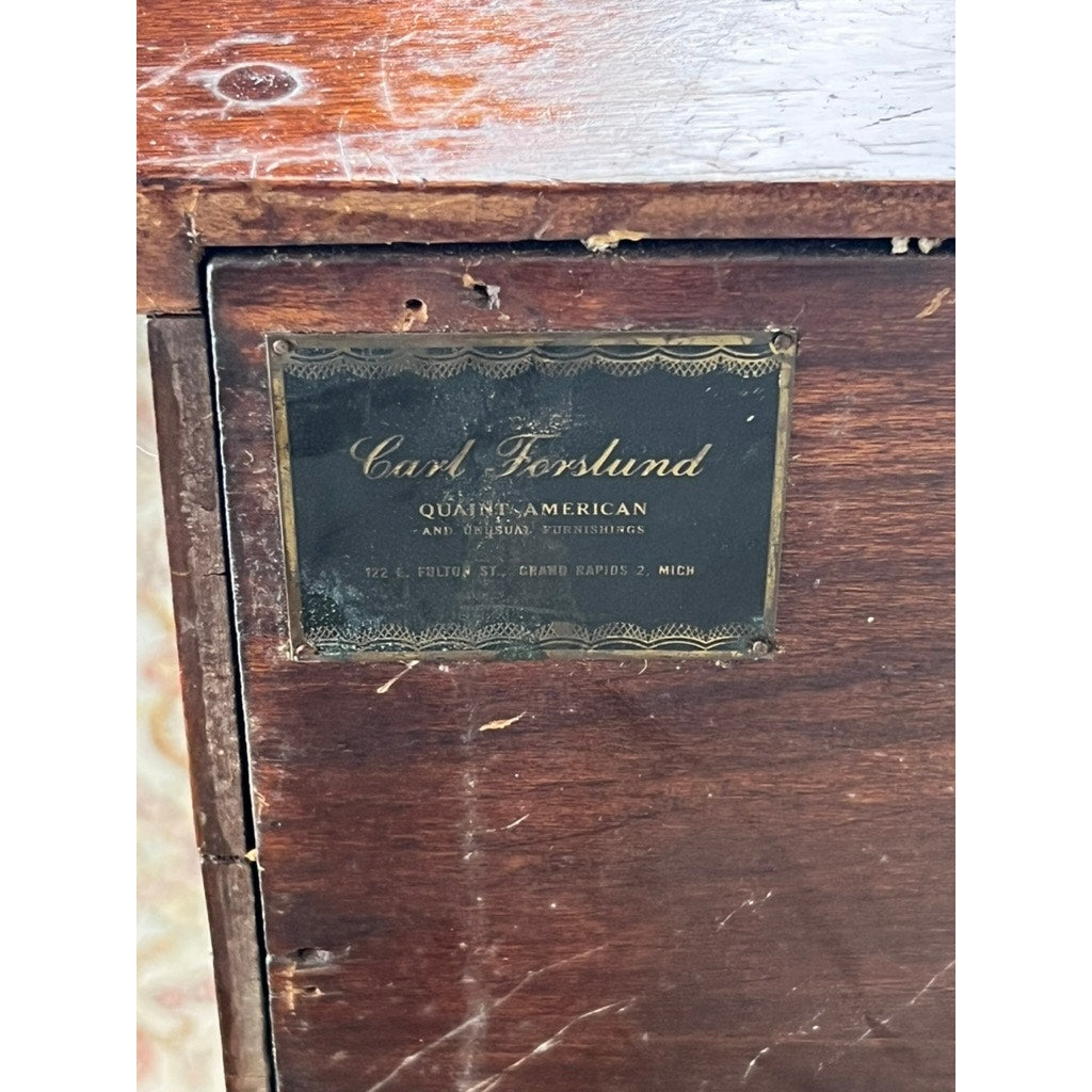 Antique Arts & Crafts Walnut Ladies Writing Desk by Carl Forslund Quaint American c. 1920