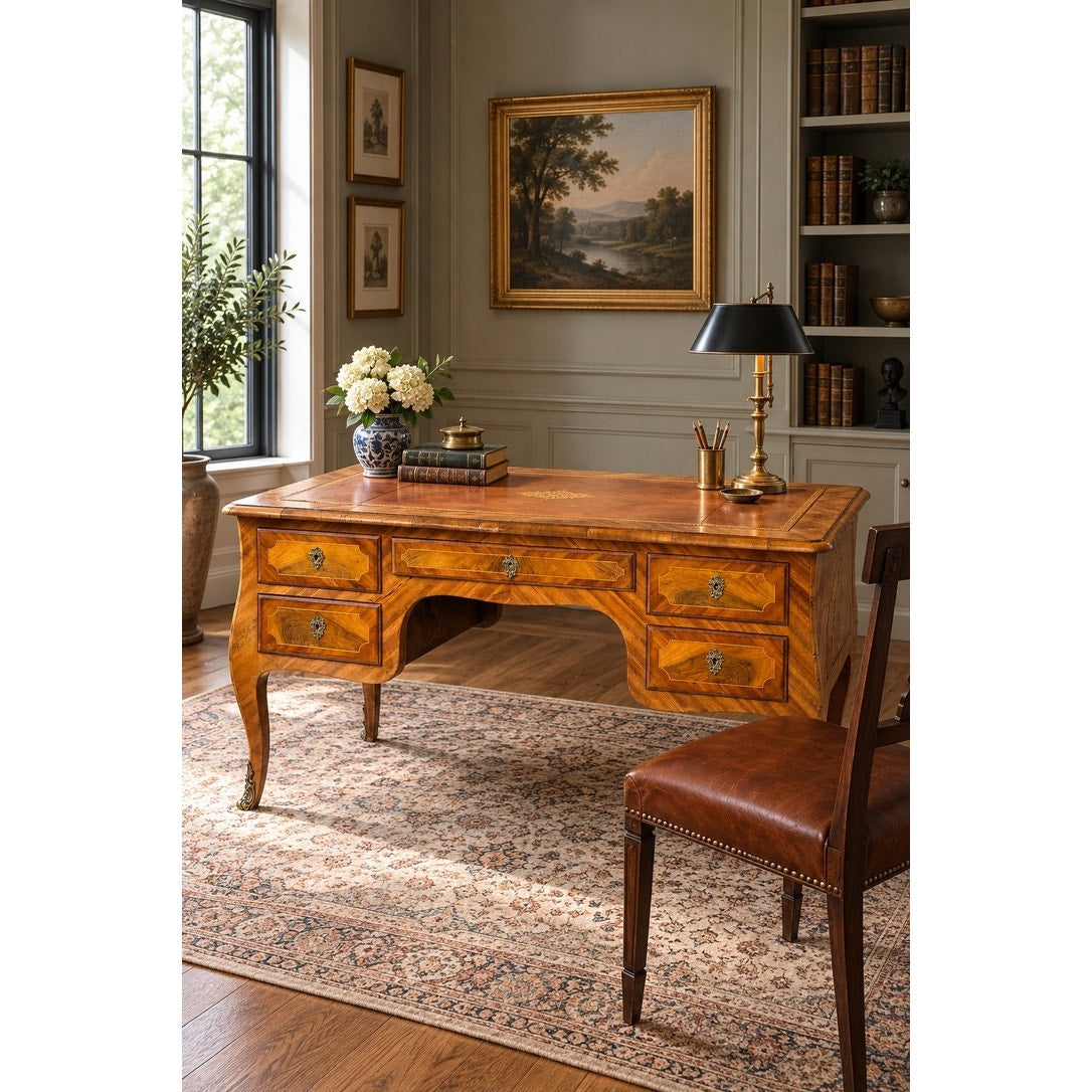 Late 18th Century South German Walnut Marquetry Writing Desk, c. 1780