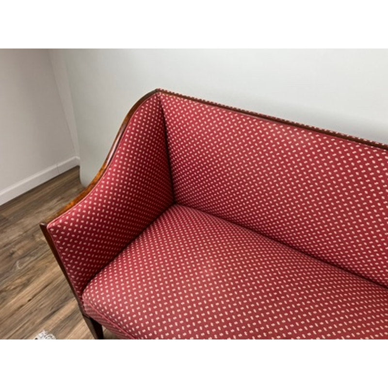 Early 19th century mahogany settee with Rothschild provenance and tapered legs