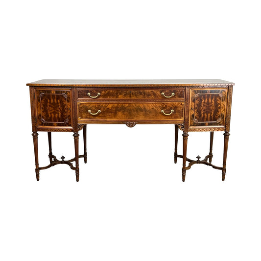 Vintage French Louis XV Style Flame Mahogany Sideboard by Royal Furniture Co.