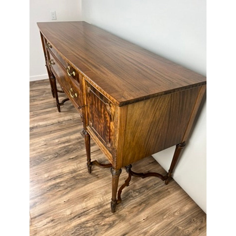 Vintage French Louis XV Style Flame Mahogany Sideboard by Royal Furniture Co.