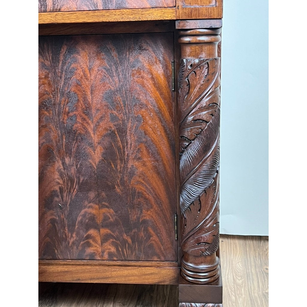 Antique American Empire Style Mahogany Sideboard Purportedly From J.D. Rockefeller’s Cleveland Mansion