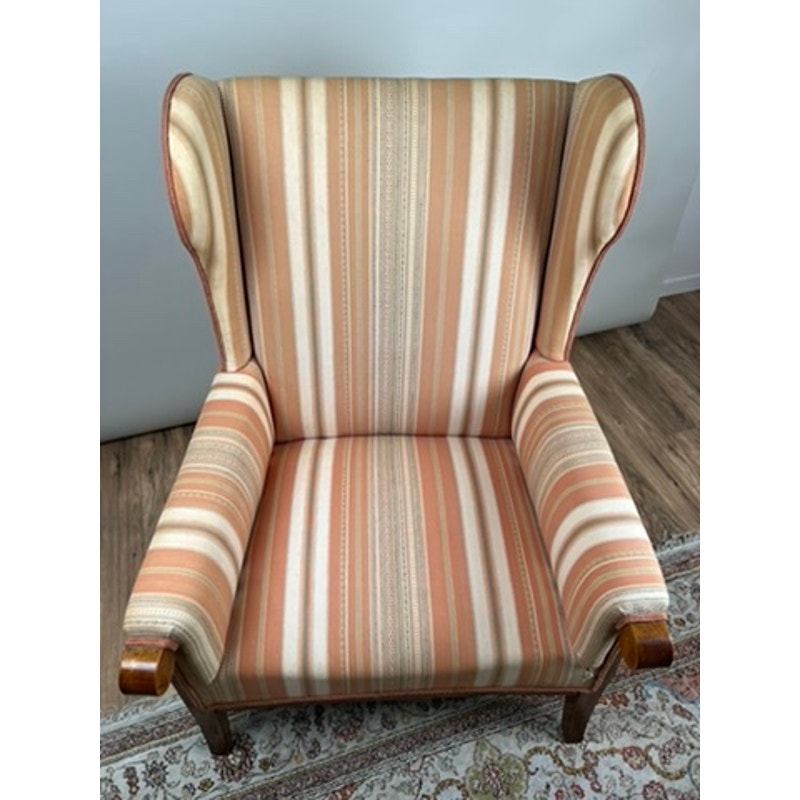 Fruitwood Biedermeier wingback chair from Rothschild Michaels Collection