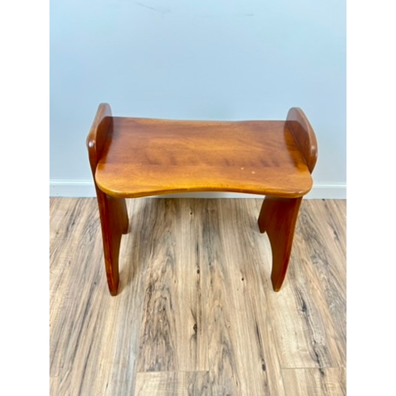 Vintage Mid-Century Rock Maple Bench by Cushman