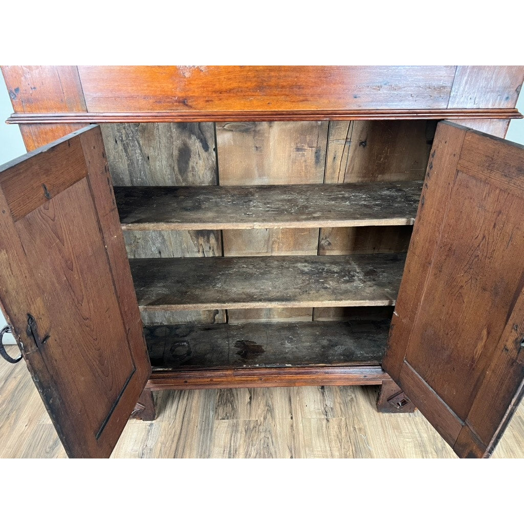 Antique Continental Pine Cupboard Probably German c. Early 18th Century
